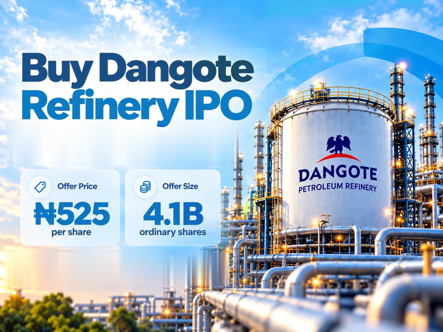 Buy the Dangote Petroleum Refinery IPO with My Pecan Bank.